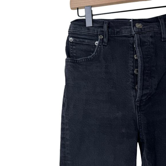 AGOLDE RILEY HIGH RISE STRAIGHT CROP (STRETCH) IN PANORAMIC Button Fly Size 25 - Picture 12 of 13